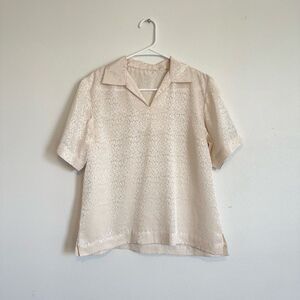 Vintage Satin Paisley Blouse